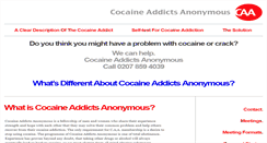 Desktop Screenshot of cocaineaddictsanonymous.com